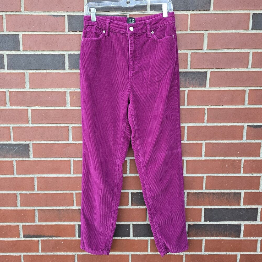 BDG Urban Outfitters Mum High-Rise Corduroy Cotton Pants Size 28 Excellent Cond